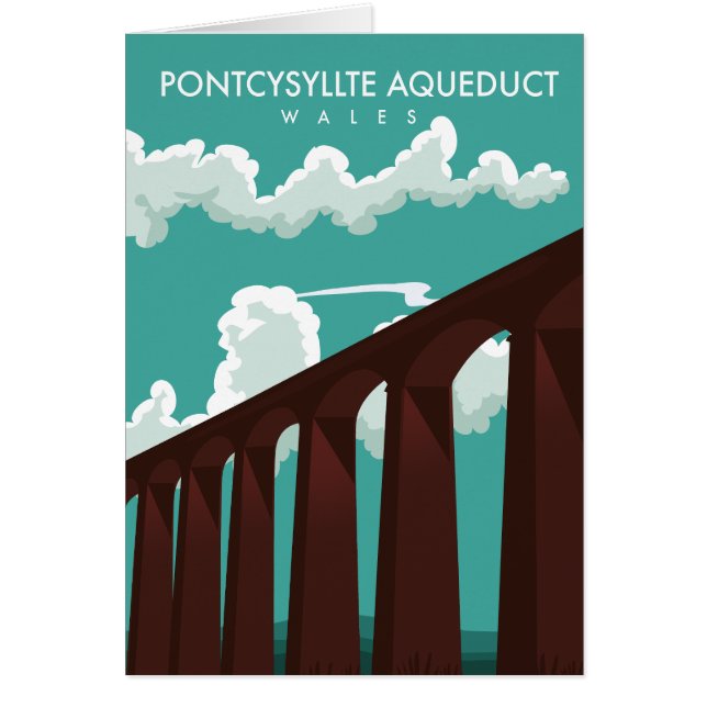 Cartão Poster de viagens Leaderfoot Viaduct Scotland (Frente)