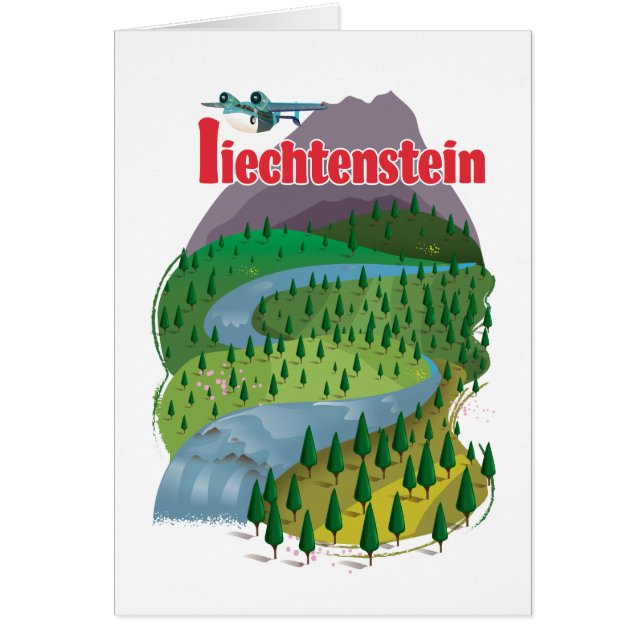 Cartão poster de viagens liechtenstein (Frente)