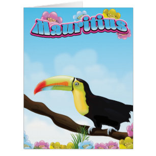 Cartão poster de viagens Maurício
