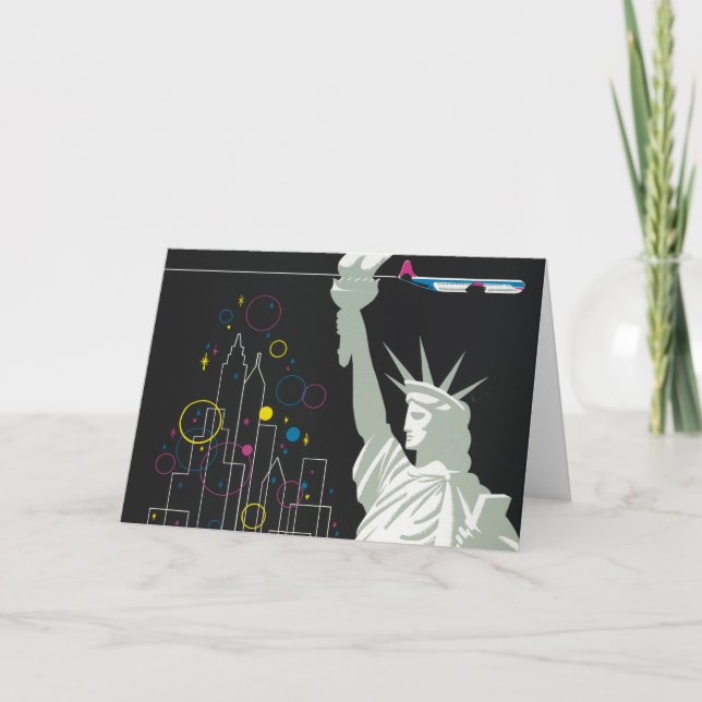 Cartão Poster de viagens Para Voar Northwest Airlines (Frente)