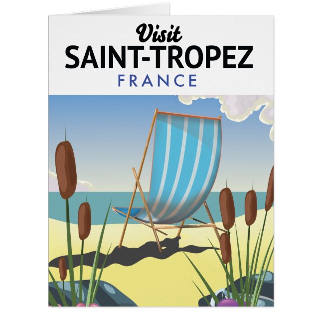 Cartão poster de viagens santo Tropez França (Frente)