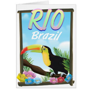 Cartão Poster de viagens Toucan do Rio Brasil
