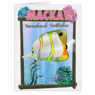 Cartão Poster de viagens tropical de Mackay Austrália