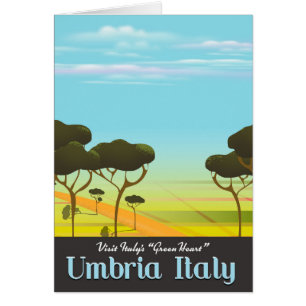 Cartão Poster de viagens Umbria Itália