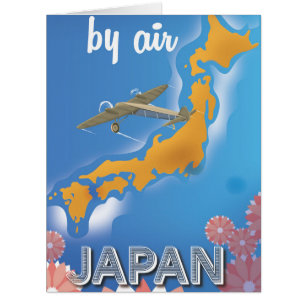 Cartão poster de viagens vintage do Japão