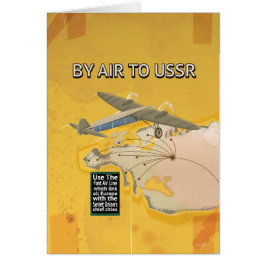 Cartão POSTER de Viagens vintage soviética da URSS.