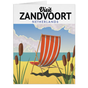 Cartão Poster de viagens Zandvoort Países Baixos