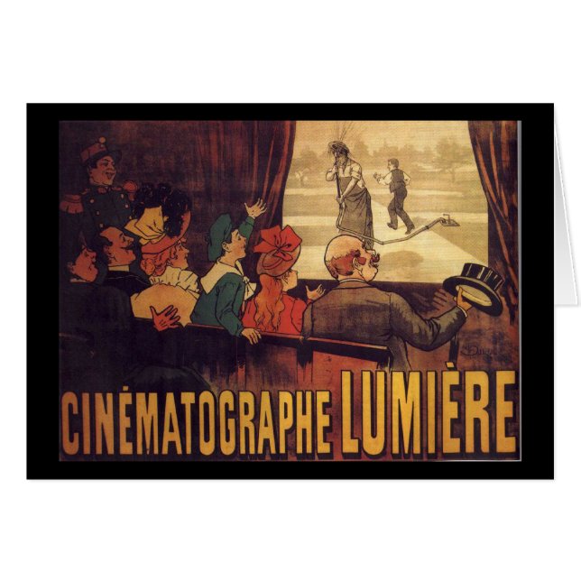 Cartão Poster do cinema de Lumière (Frente Horizontal)
