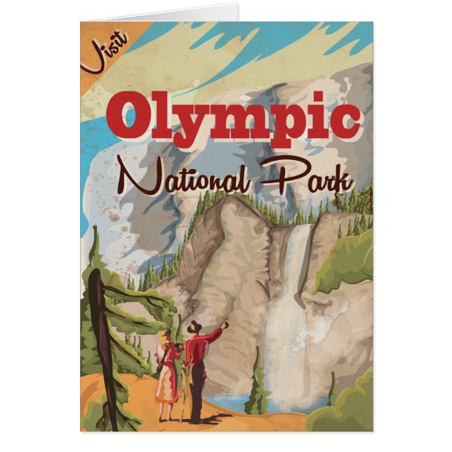 Cartão Poster do Parque Nacional olimpiadas (Frente)