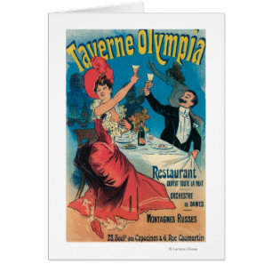 Cartão Poster do promocional da Olympia de Taverne
