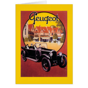 Cartão Poster do promocional do automóvel de Peugeot