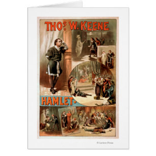 Cartão Poster do teatro de William Shakespeare "Hamlet"
