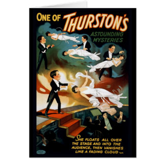 Cartão Poster do teatro do vintage do mágico de Thurston