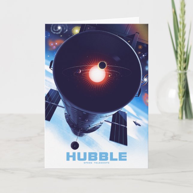 Cartão Poster do telescópio espacial Hubble. (Frente)