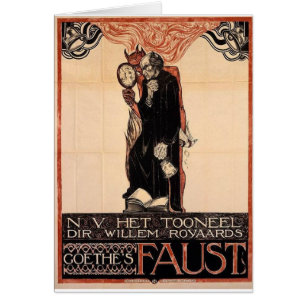 Cartão Poster histórico de Faust