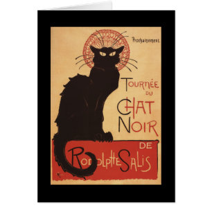 Cartão Poster Noir do Promo do gato preto do trupe da