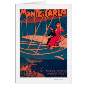 Cartão Poster ostentando da aviação