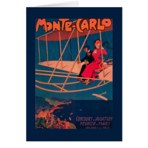 Cartão Poster ostentando da aviação
