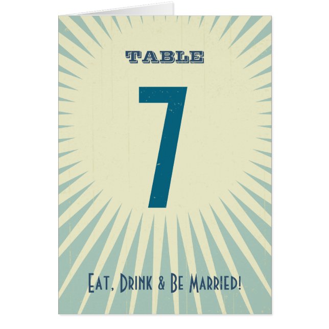 Cartão Poster Rustic: Sandy Beach Table Number (Frente)