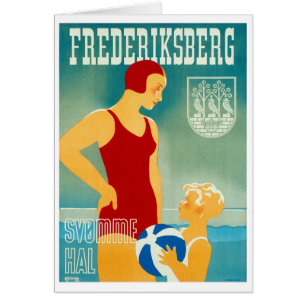 Cartão Poster vintage de Frederiskberg Dinamarca