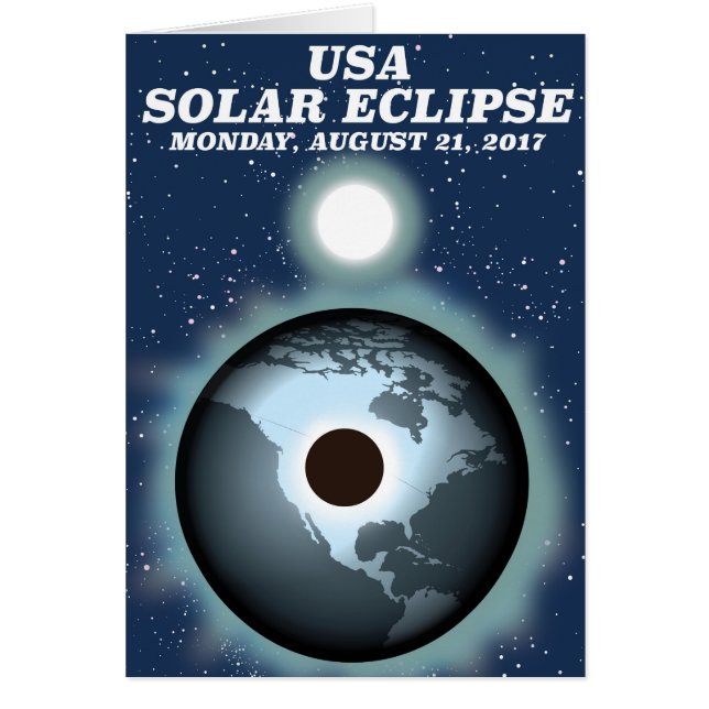 Cartão POSTER VINTAGE USA Solar Eclipse 2017 (Frente)