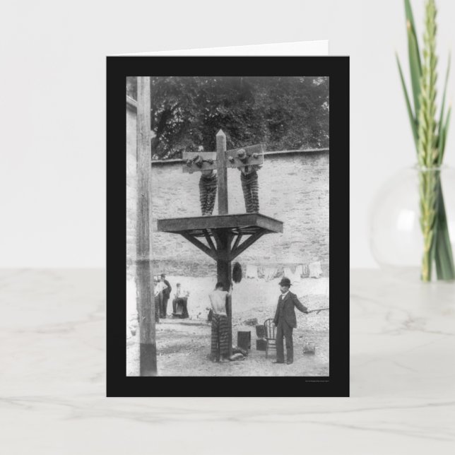 Cartão Posto de chicotes em Delaware, 1907 (Frente)