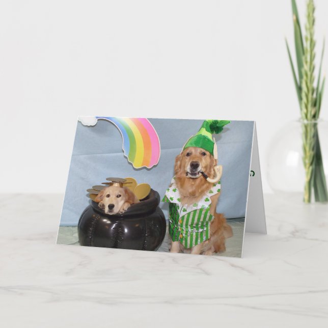 Cartão Pot of Golden for St. Patrick's Day (Frente)