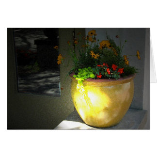 Cartão Pote Dourado das flores