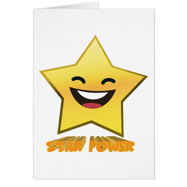 Cartão Potência em estrela sorridente e sorridente (Frente)