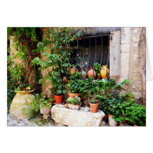 Cartão Potes da janela