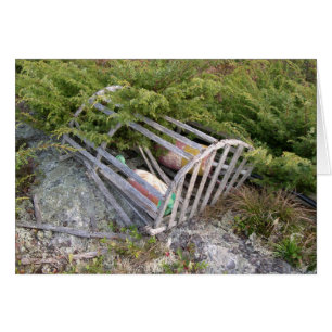Cartão Potes e bobinas de lagosta, Maine, EUA