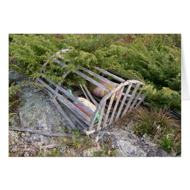 Cartão Potes e bobinas de lagosta, Maine, EUA (Frente Horizontal)