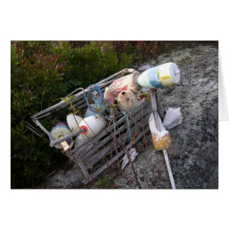 Cartão Potes e bobinas de lagosta, Maine, EUA