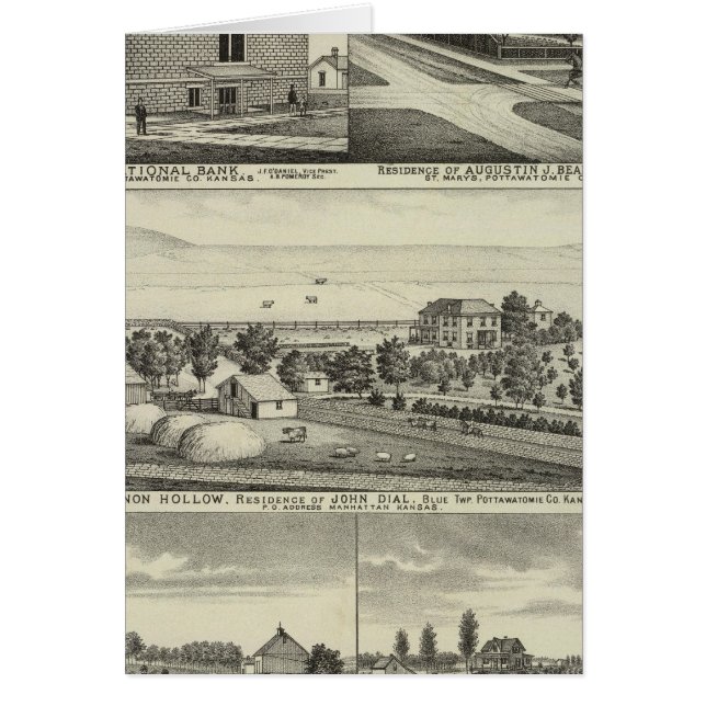 Cartão Pottawatomie, Kansas (Frente)