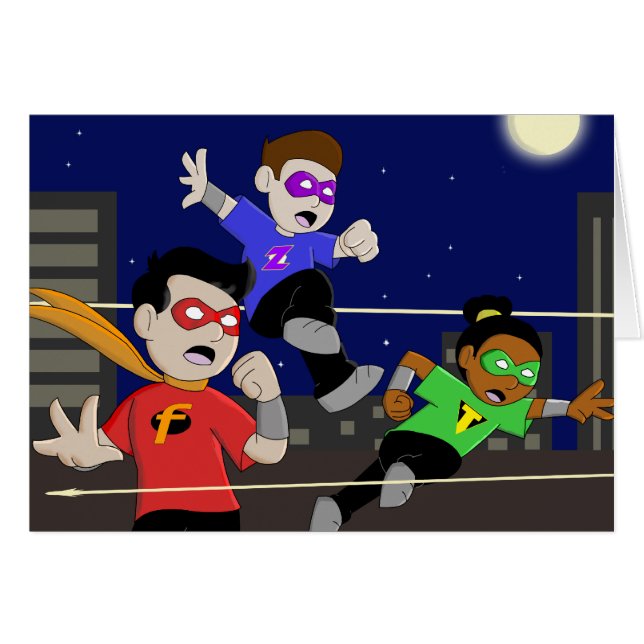 Cartão Pouca história em quadrinhos do arco-íris: Mude a (Frente Horizontal)