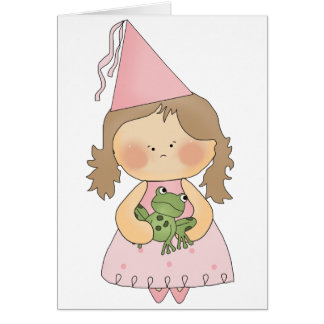 Cartão Pouca princesa do rosa Pastel