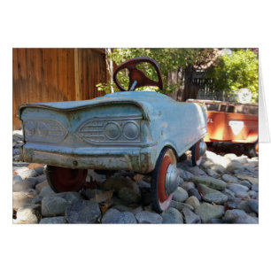 Cartão Pouco caminhão azul do pedal