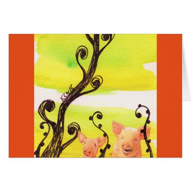 Cartão Pouco Piggies (Frente Horizontal)