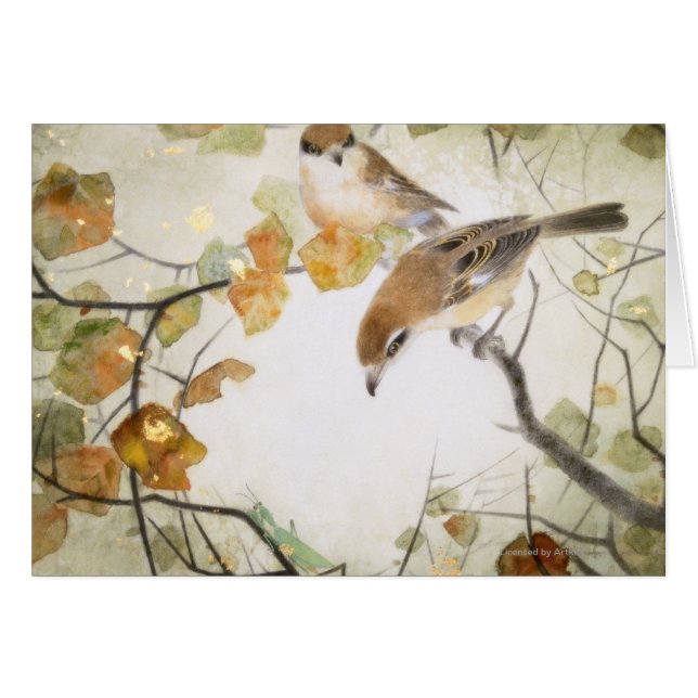 Cartão Pouco Shrikes Criatura-Bull-dirigido (Frente Horizontal)