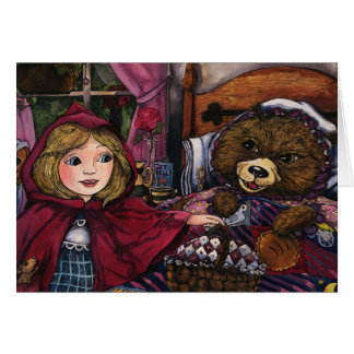 Cartão Pouco vermelho e "avó "