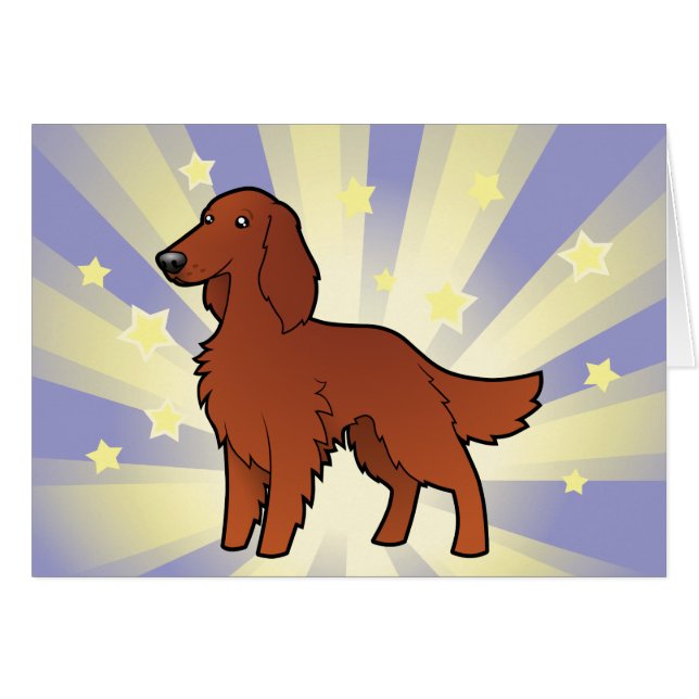 Cartão Poucos irlandês da estrela/inglês/setter de (Frente Horizontal)