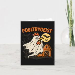 Cartão Poultrygeist Engraçado Galinha Fantasma Datas do D