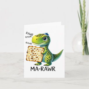 Cartão Pover Maror Mãe-rugir Dinossauro Engraçado Pesach 