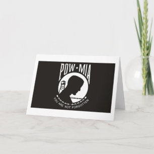 Cartão POW MIA Flag Greeting Card