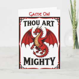 Cartão Power in Defense Rugby Red Dragon