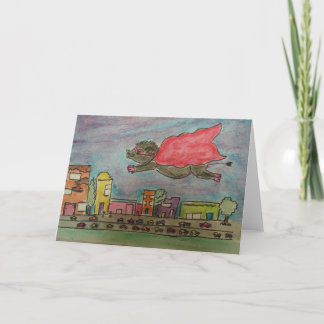 Cartão Power Pig Greeting Card