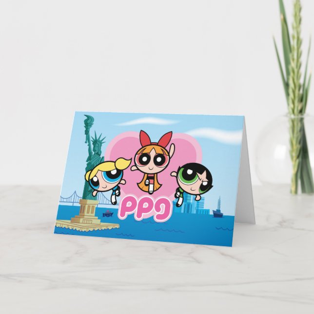 Cartão Powerpuff Girls Team Incrível (Frente)