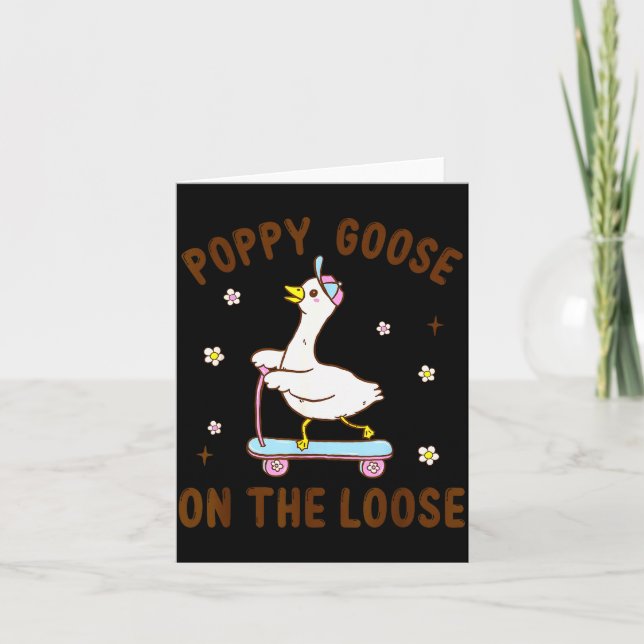 Cartão Ppy Goose On The Loose Funny Birthday Matching Fam (Frente)