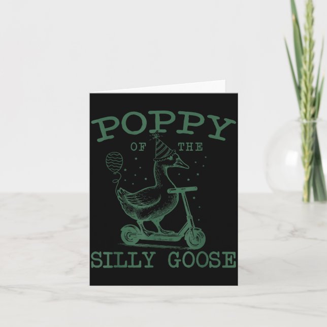 Cartão Ppy Of The Silly Goose First Birthday Family Match (Frente)