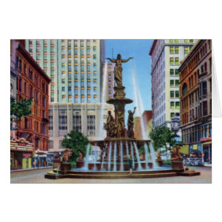 Cartão Praça da Fonte de Ohio de Cincinnati